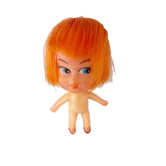 Vintage Kiddle Clone Mini Doll Redhead Hong Kong - Picture 1 of 5